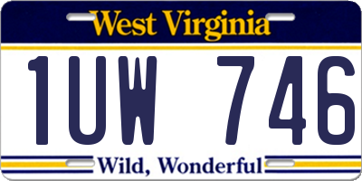 WV license plate 1UW746