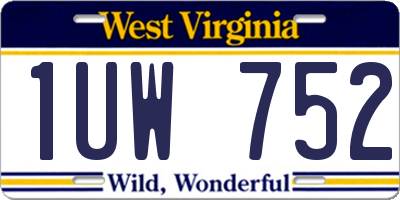 WV license plate 1UW752