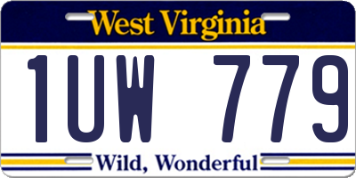 WV license plate 1UW779