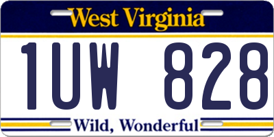 WV license plate 1UW828