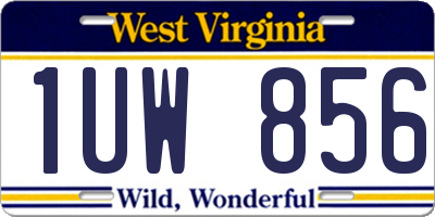 WV license plate 1UW856