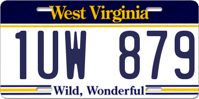 WV license plate 1UW879