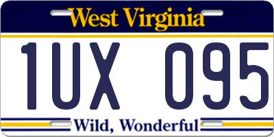 WV license plate 1UX095