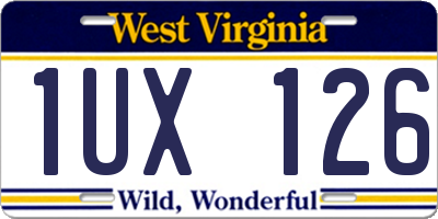 WV license plate 1UX126