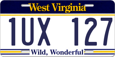 WV license plate 1UX127