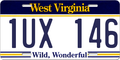 WV license plate 1UX146