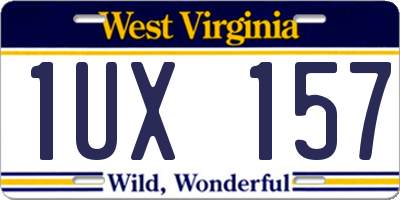 WV license plate 1UX157