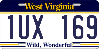 WV license plate 1UX169