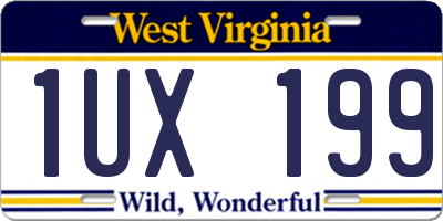 WV license plate 1UX199