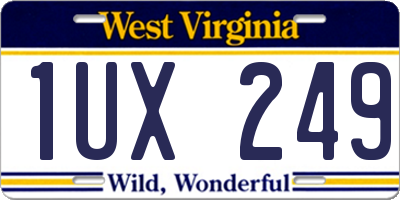 WV license plate 1UX249