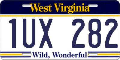 WV license plate 1UX282