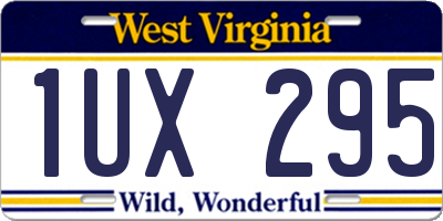 WV license plate 1UX295