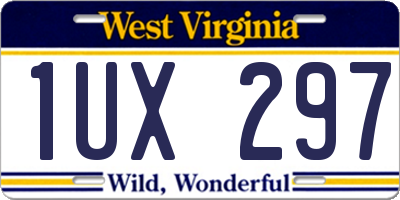 WV license plate 1UX297