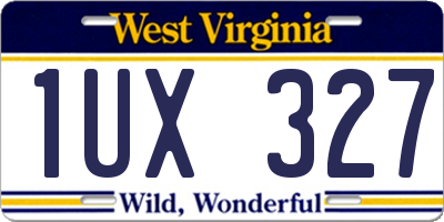 WV license plate 1UX327