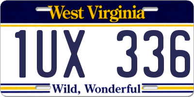 WV license plate 1UX336