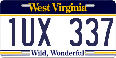 WV license plate 1UX337
