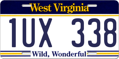 WV license plate 1UX338