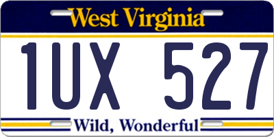 WV license plate 1UX527