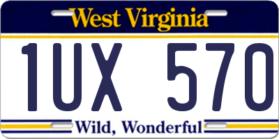 WV license plate 1UX570