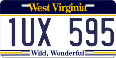 WV license plate 1UX595