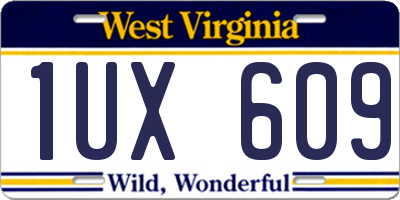 WV license plate 1UX609