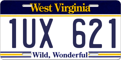 WV license plate 1UX621