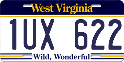WV license plate 1UX622