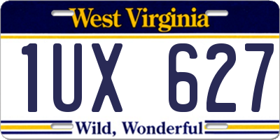 WV license plate 1UX627