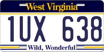 WV license plate 1UX638