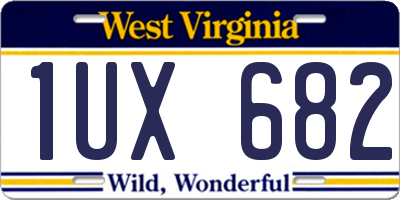 WV license plate 1UX682