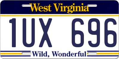 WV license plate 1UX696
