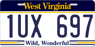 WV license plate 1UX697