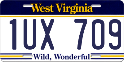 WV license plate 1UX709