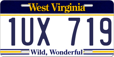 WV license plate 1UX719