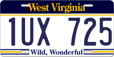 WV license plate 1UX725