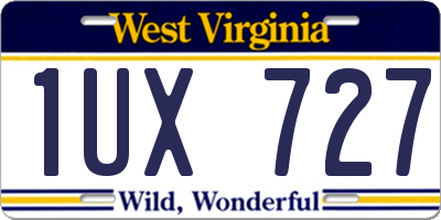 WV license plate 1UX727