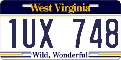 WV license plate 1UX748