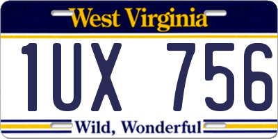 WV license plate 1UX756