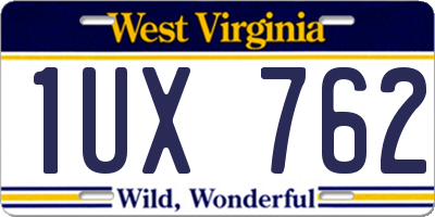 WV license plate 1UX762