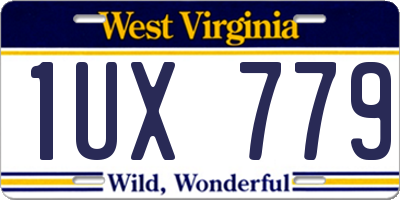 WV license plate 1UX779
