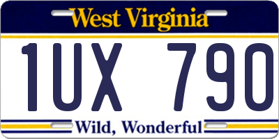 WV license plate 1UX790