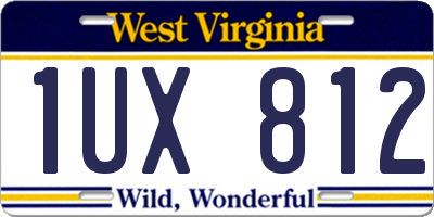 WV license plate 1UX812