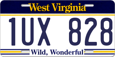 WV license plate 1UX828