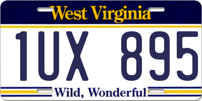 WV license plate 1UX895