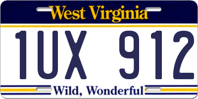 WV license plate 1UX912