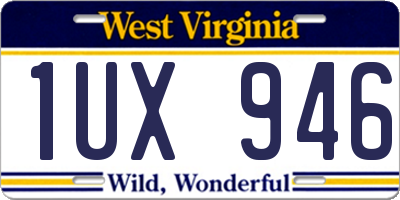 WV license plate 1UX946