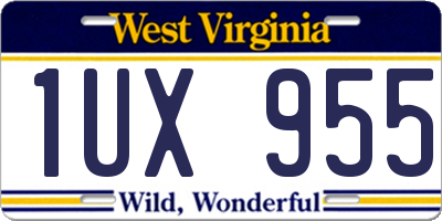 WV license plate 1UX955