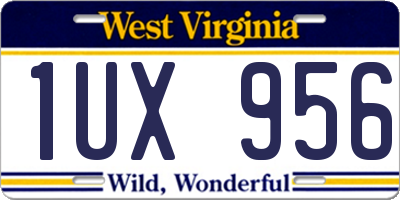WV license plate 1UX956