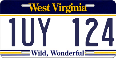 WV license plate 1UY124