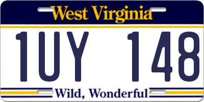 WV license plate 1UY148